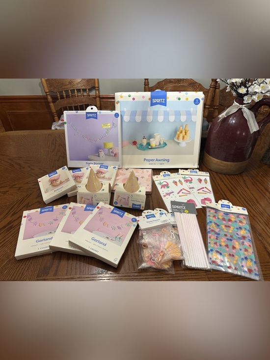 Spritz Other - Spritz Pink Mermaid Party Decor Bundle – Pastel Pink & Multicolor Accents